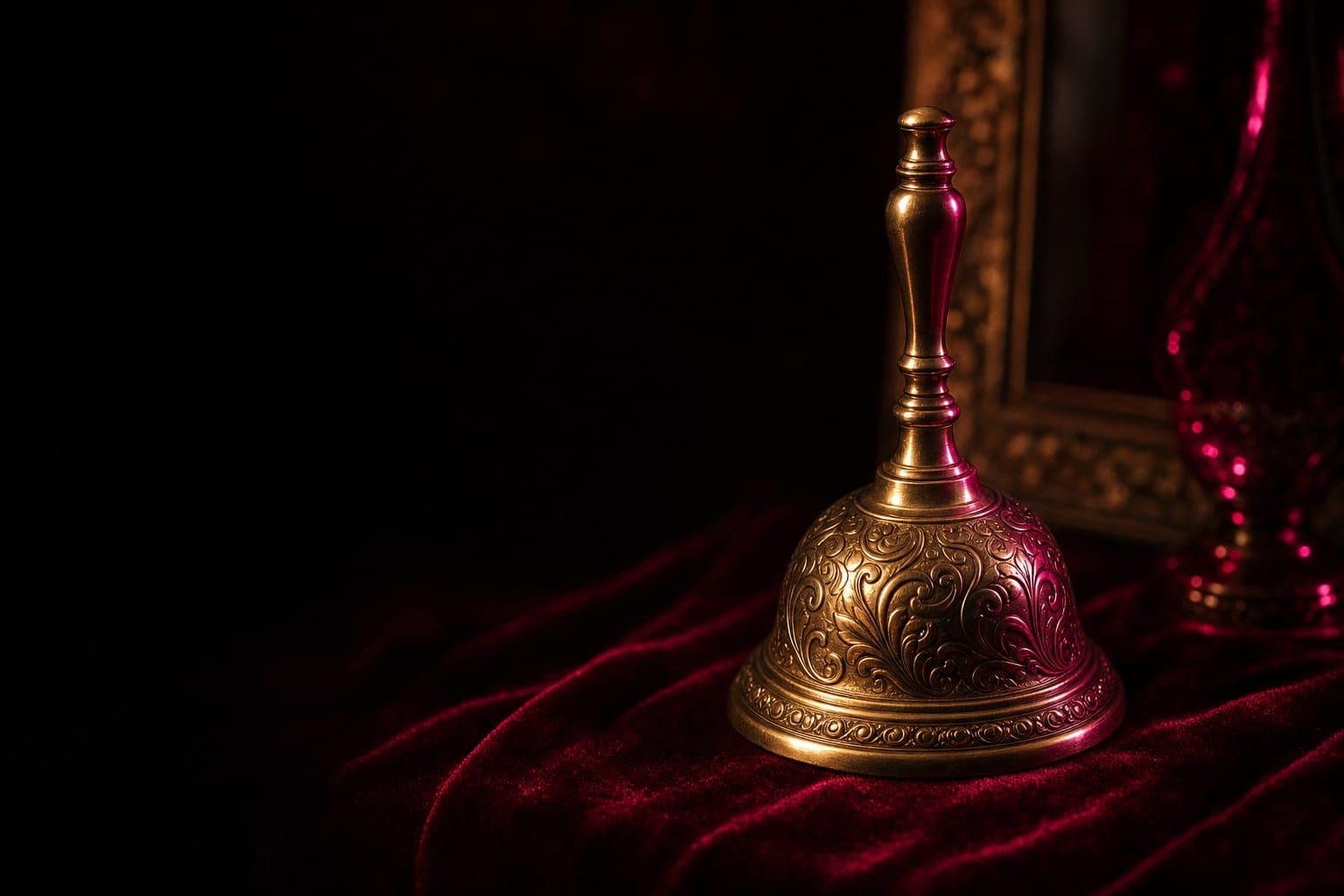 A brass service bell
