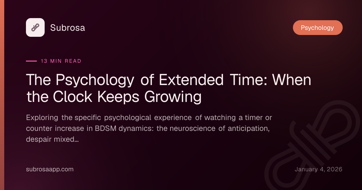 The Psychology of Extended Time: When the Clock Keeps Growing | Subrosa ...